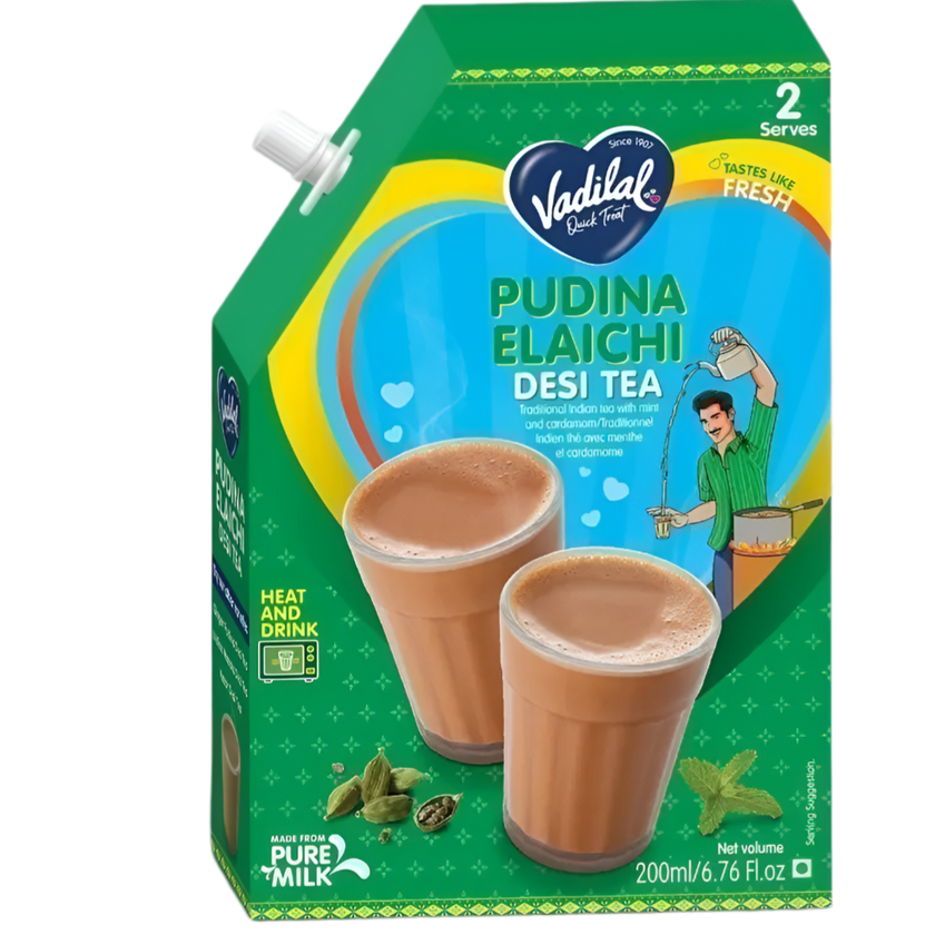 Vadilal Pudina Elaichi Tea - Heat And Drink 200ml