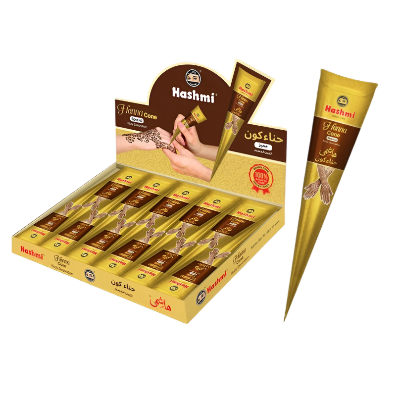 Hashmi Brown Henna Cone Large