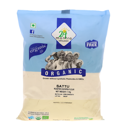 24 Mantra Organic Sattu (Roasted Chickpea Flour) 1Kg