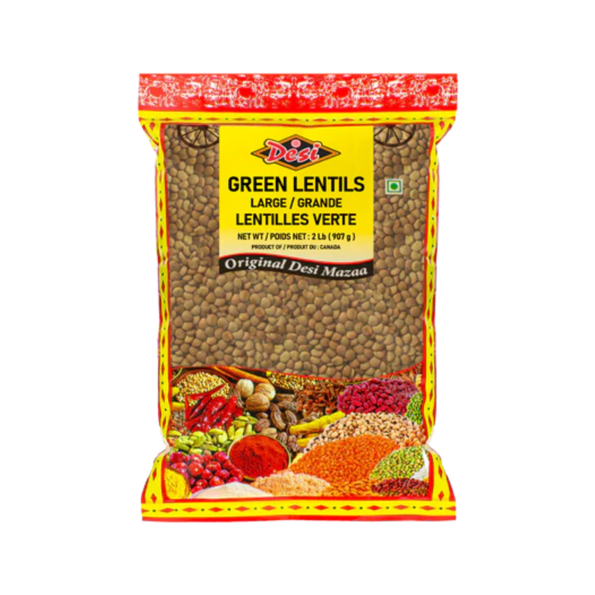 Desi Green Lentils