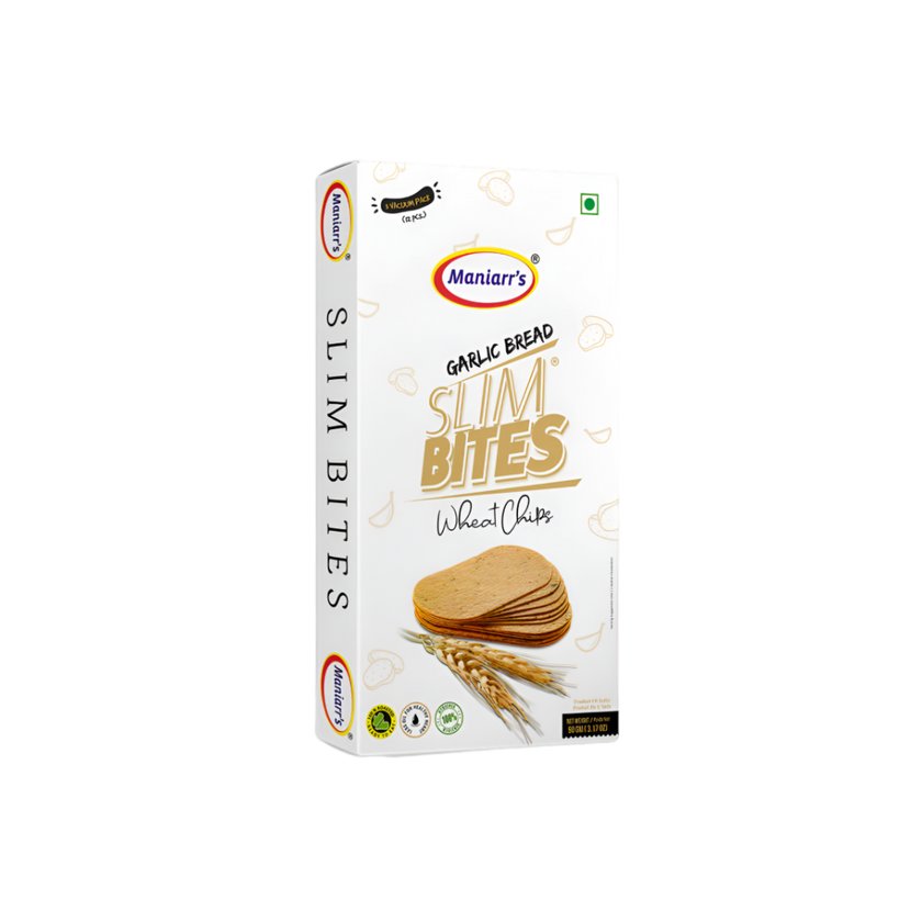 Maniarr's Slim Bites Wheat Chips Garlic Bread 90g