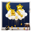 Moon-Star Shaped Balloons 54 Pcs Set For Muslim EID Mubarak Festival Home Decor, Ramadan Birthday Party Decoration.