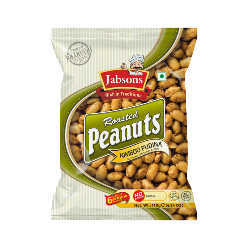Jabsons Roasted Peanuts Nimboo Pudina 140g