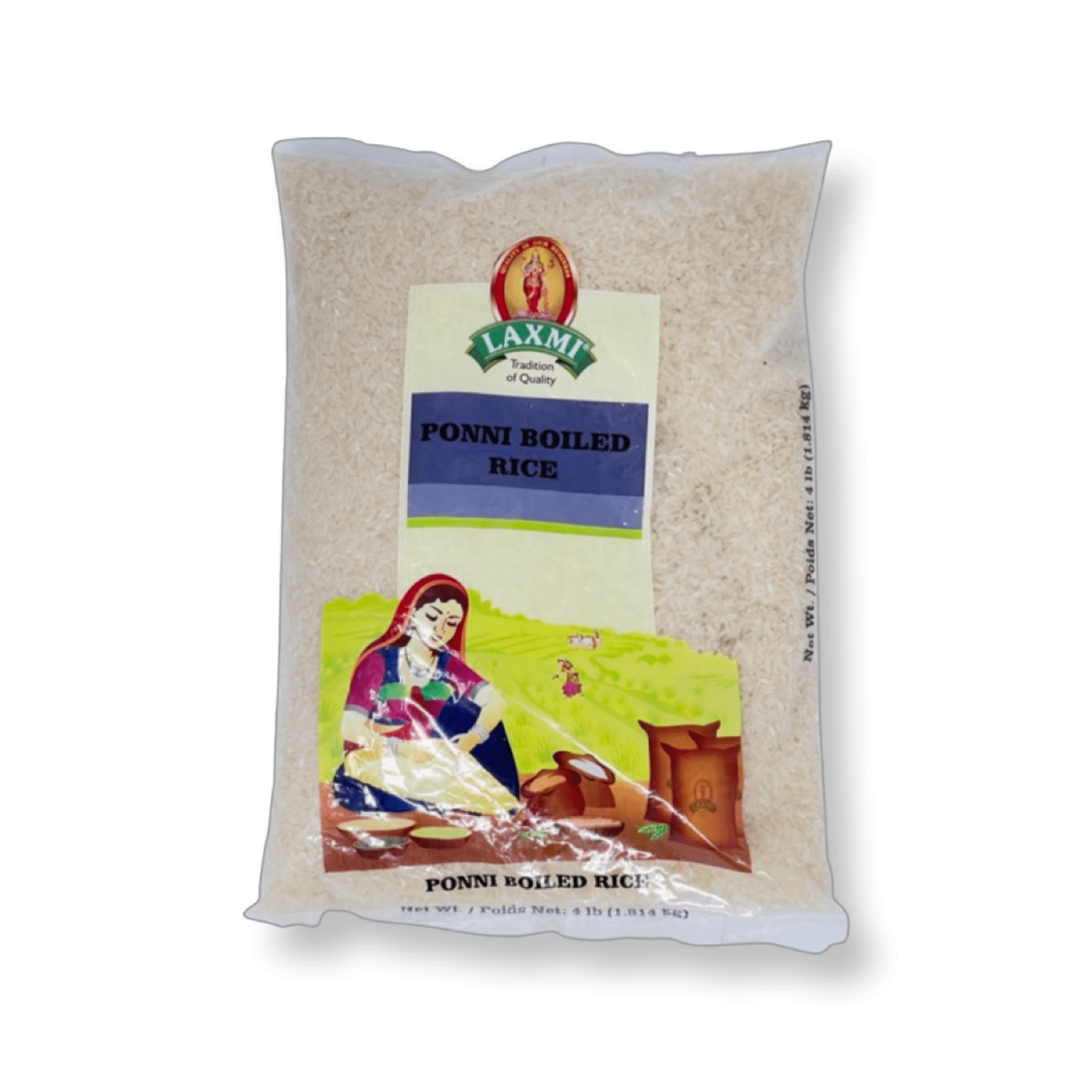 Laxmi brand Ponni boiled rice 4Lb