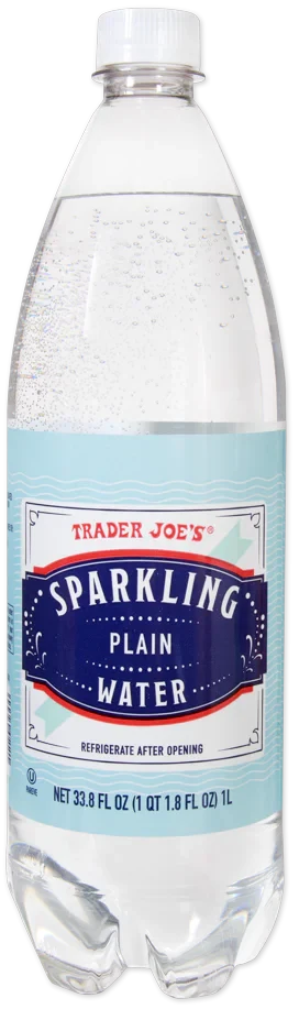 Trader Joe's Sparkling Water, Plain, 1L