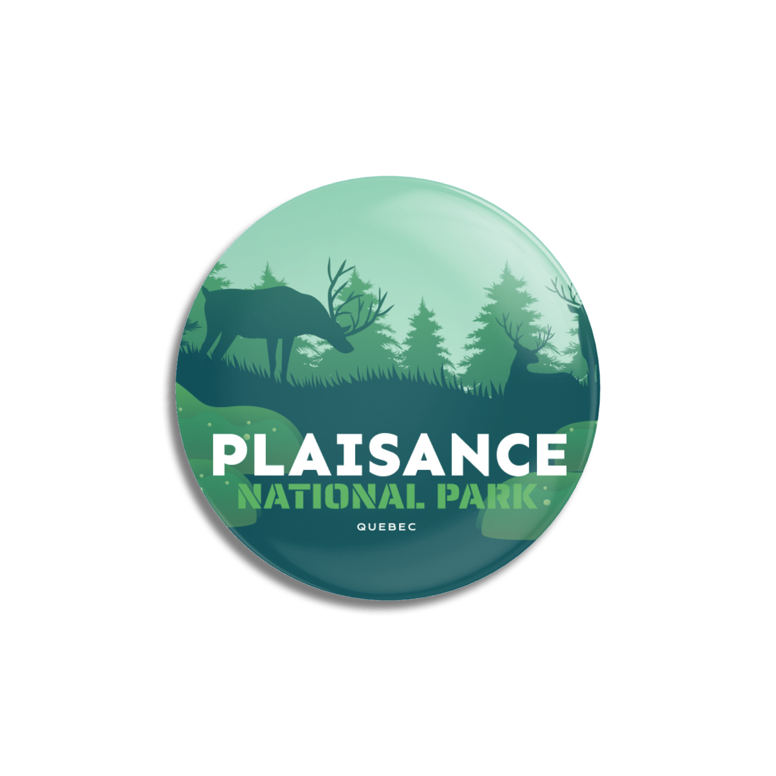 Plaisance National Park of Quebec Pinback Button, Canada Parks