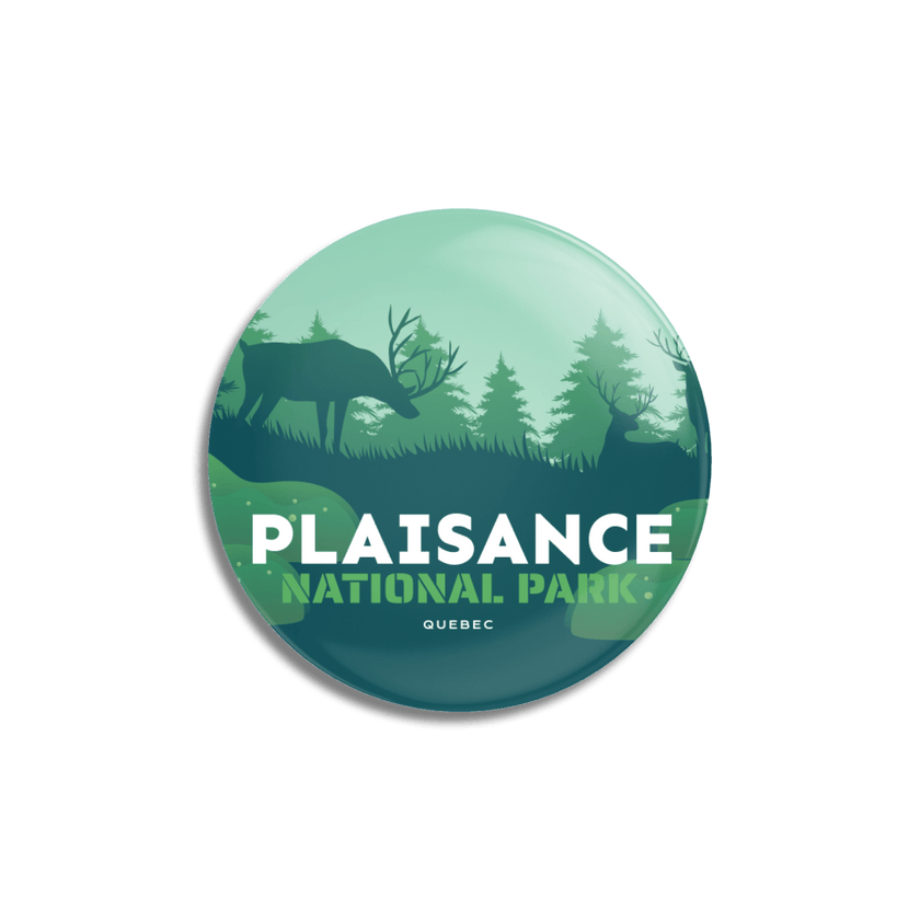Plaisance National Park of Quebec Pinback Button, Canada Parks