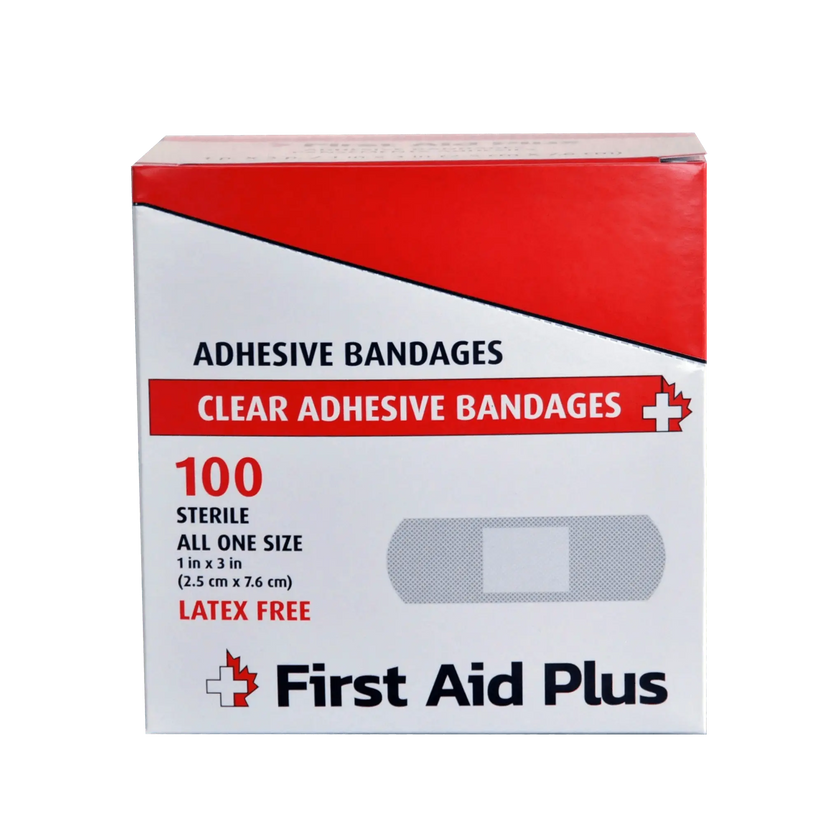Plastic Adhesive Bandage, Standard Strip, 3