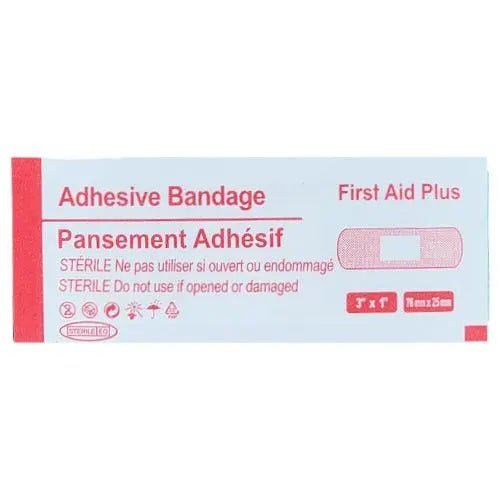 Plastic Adhesive Bandage, Standard Strip, 3