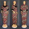 Plus Size Women's Satin Sequin Long Gown Dress
