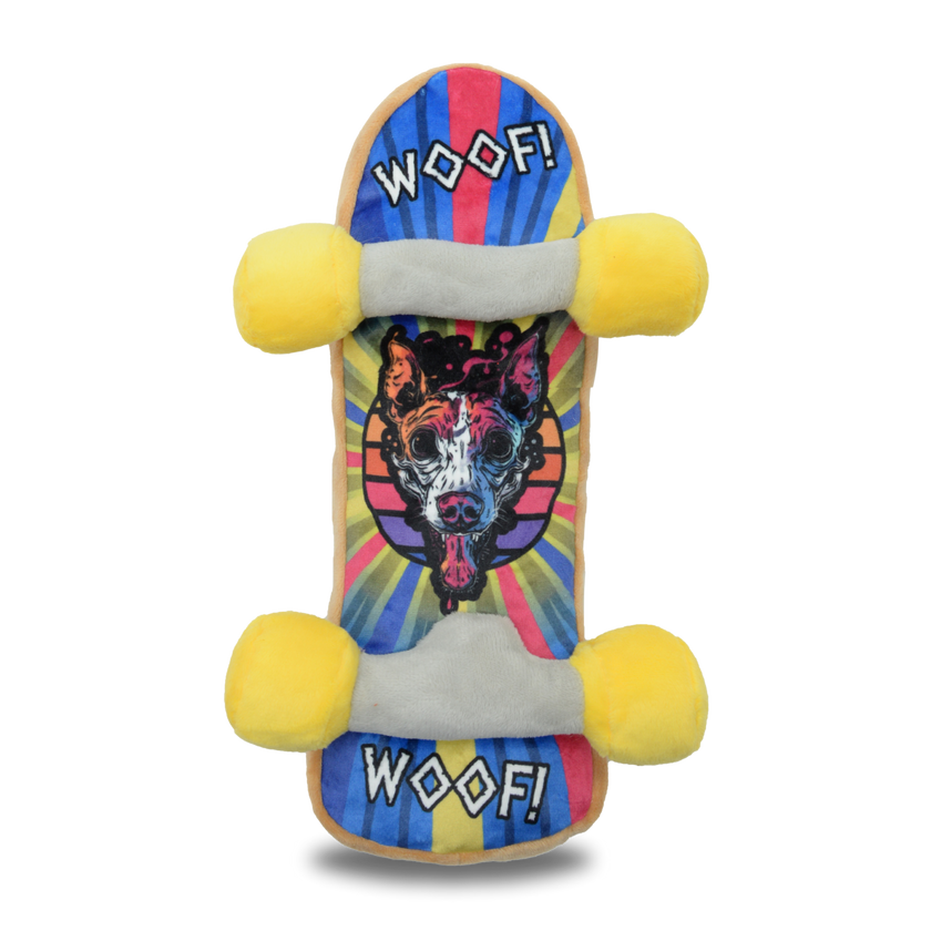 Skateboard | Crinkly Squeaky Plush Dog Toy