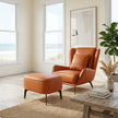 PM06 Premium Cowhide Leather Relaxation Chair with Ottoman