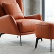 PM06 Premium Cowhide Leather Relaxation Chair with Ottoman
