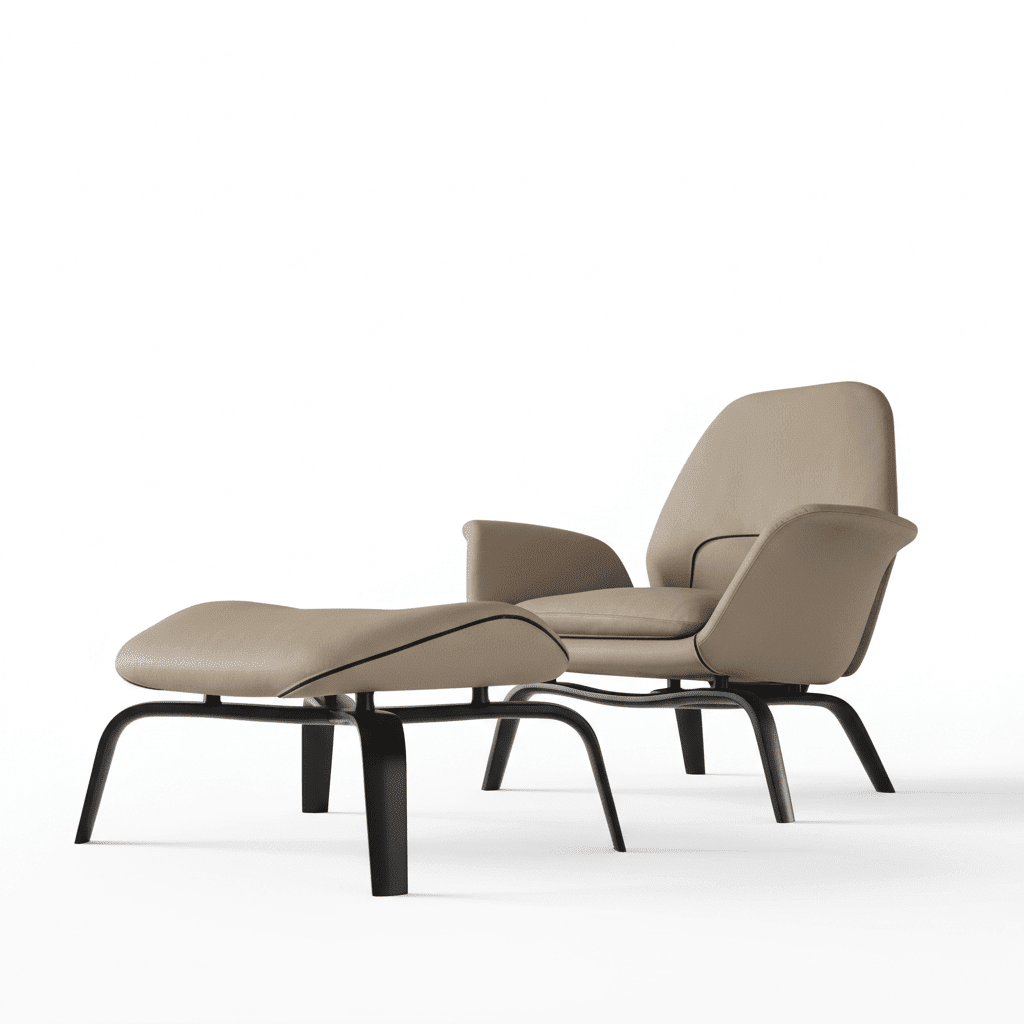 PM07 Premium Swivel Relaxation Chair with Ottoman