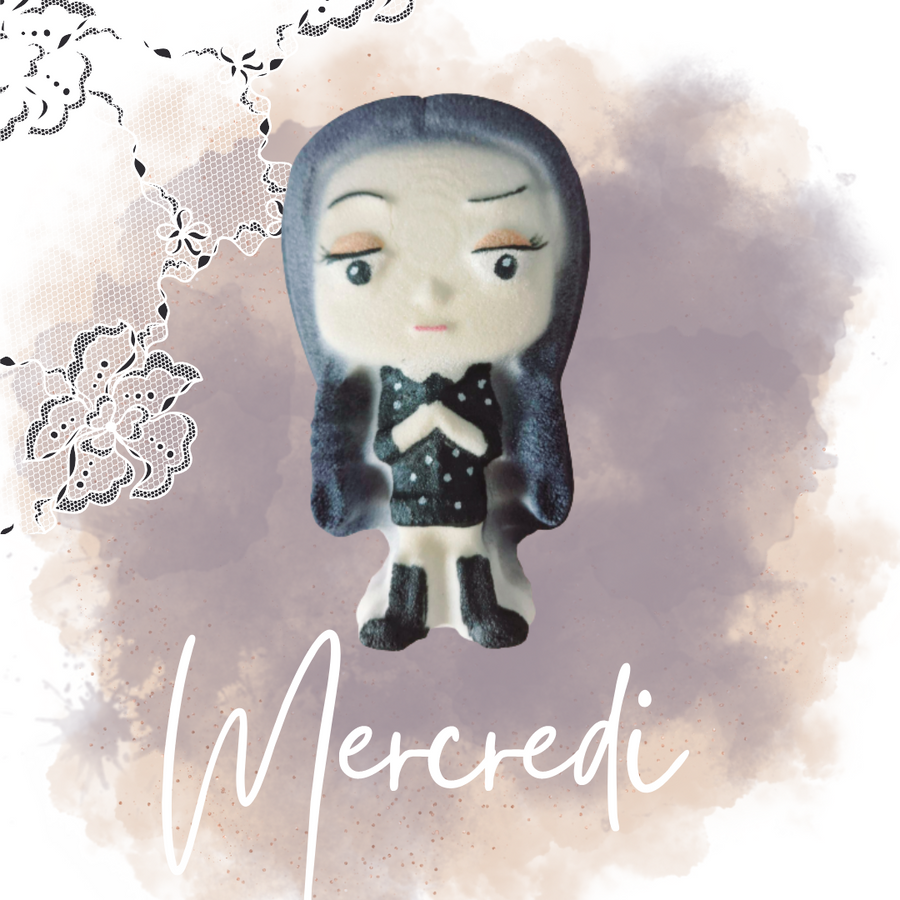 Bombe de bain moussante Mercredi Addams de Bombe et potion magique de licorne