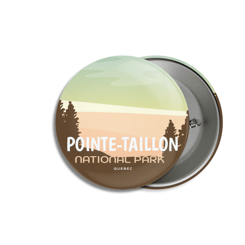 Pointe-Taillon National Park of Quebec Pinback Button, Canada Parks