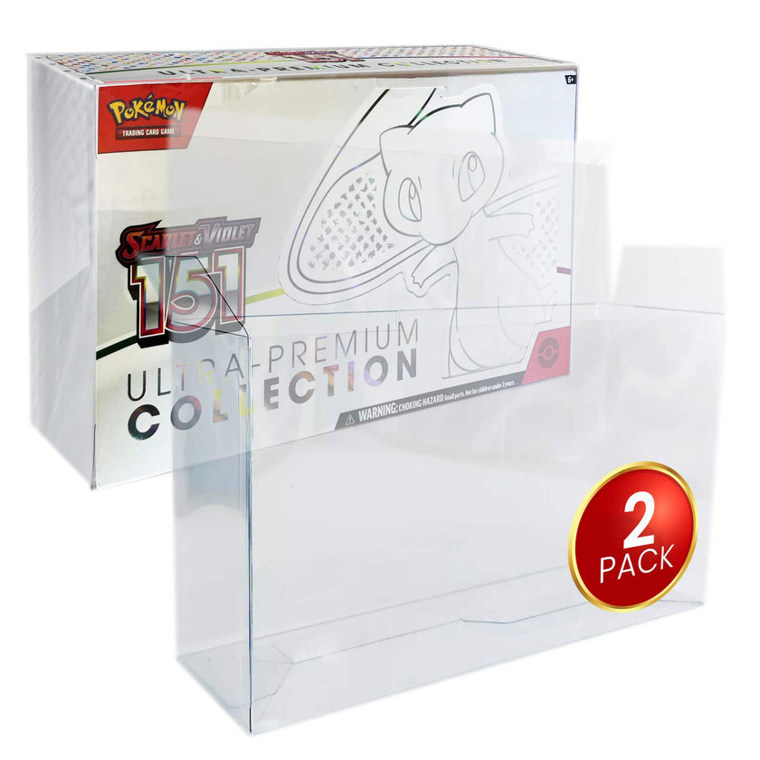 Protector for Pokémon 151 UPC & Mega Charizard EX Ultra-Premium Collection – Fits New Charizard Premium Playmat Box (2-Pack)