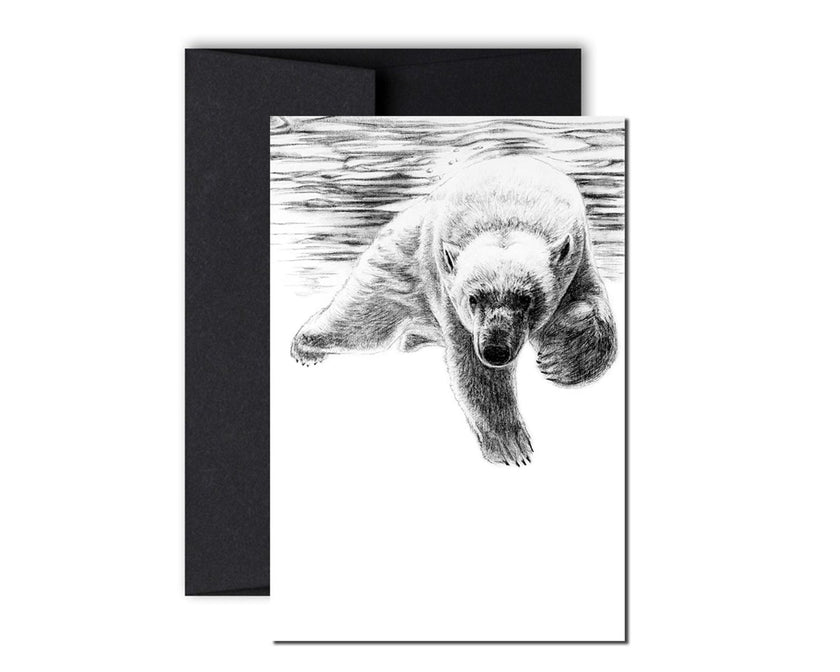 Polar Bear swimming Greeting Card