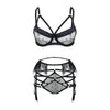 Polka dot mesh lingerie