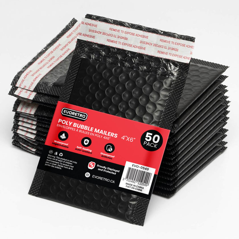 50x EVORETRO Poly Bubble Mailers  4x6
