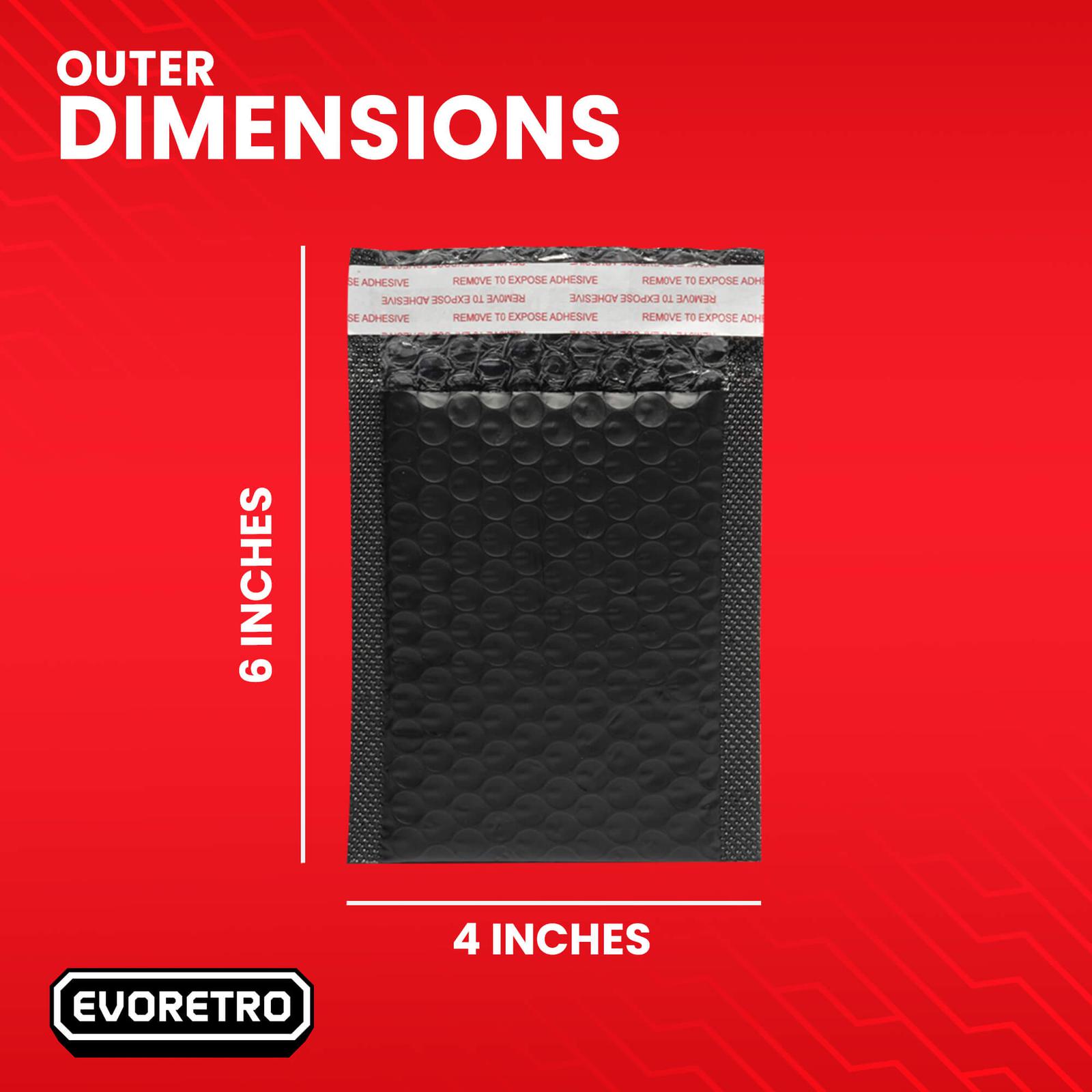 50x EVORETRO Poly Bubble Mailers  4x6