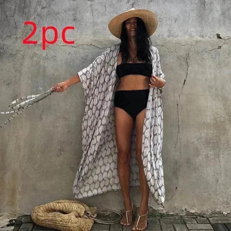 Polyester Ladies Sun Protection Resort Beach Dress Cover Up