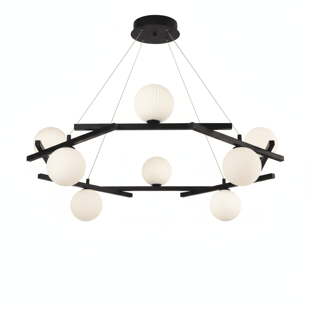 Polygon Prism Iron Chandelier