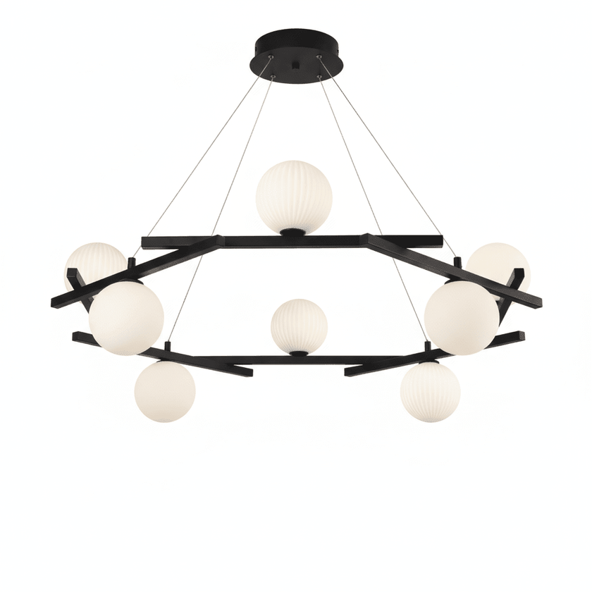 Polygon Prism Iron Chandelier