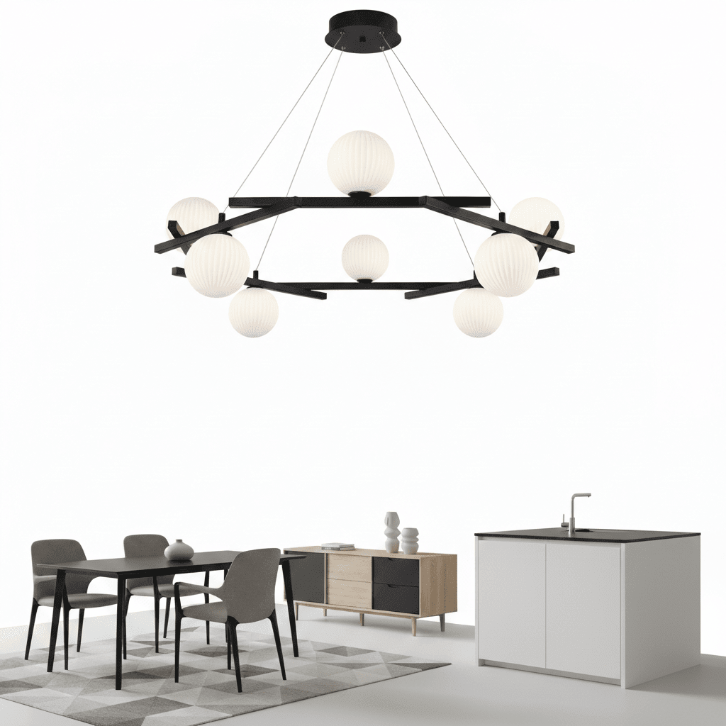 Polygon Prism Iron Chandelier