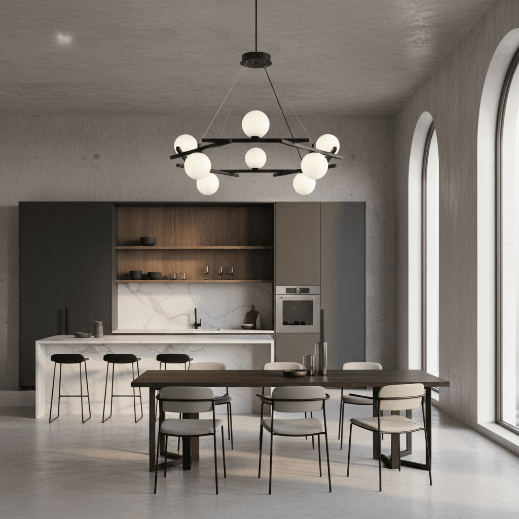Polygon Prism Iron Chandelier