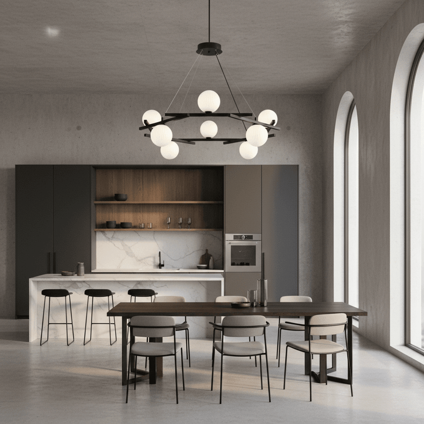 Polygon Prism Iron Chandelier