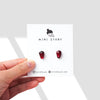 Pomegranate Seed Stud Earrings