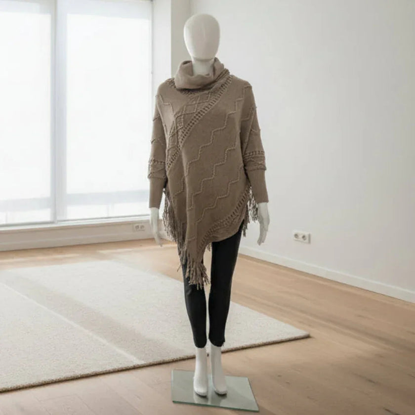 Poncho col montant