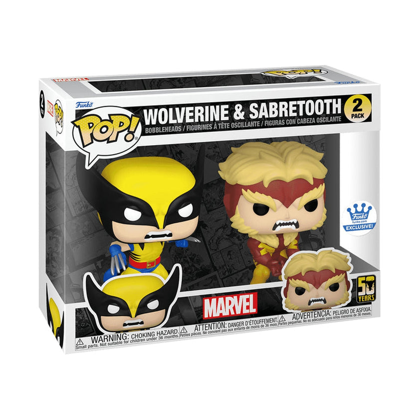 POP! Marvel - Wolverine & Sabertooth 2pack Funko Exclusive