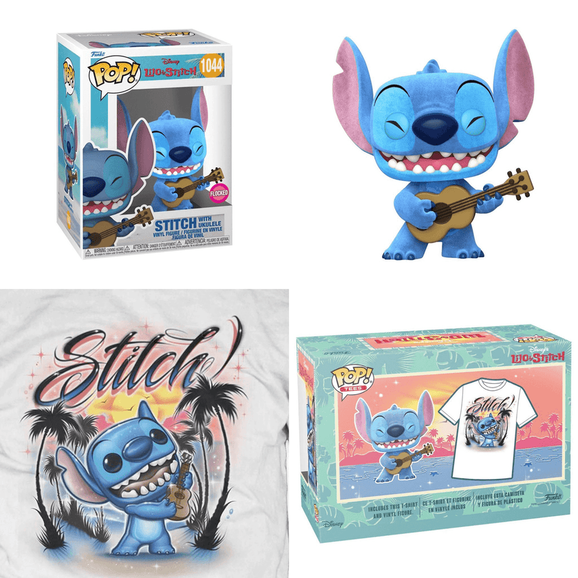 POP! & Tee - Stitch with Ukelele (Small)