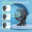 Portable Clip-On Fan, USB Rechargeable Mini Desk Fan with 3 Speeds, 360° Rotation, Quiet Cooling Fan for Home, Office, Travel and Outdoor