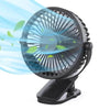 Portable Clip-On Fan, USB Rechargeable Mini Desk Fan with 3 Speeds, 360° Rotation, Quiet Cooling Fan for Home, Office, Travel and Outdoor