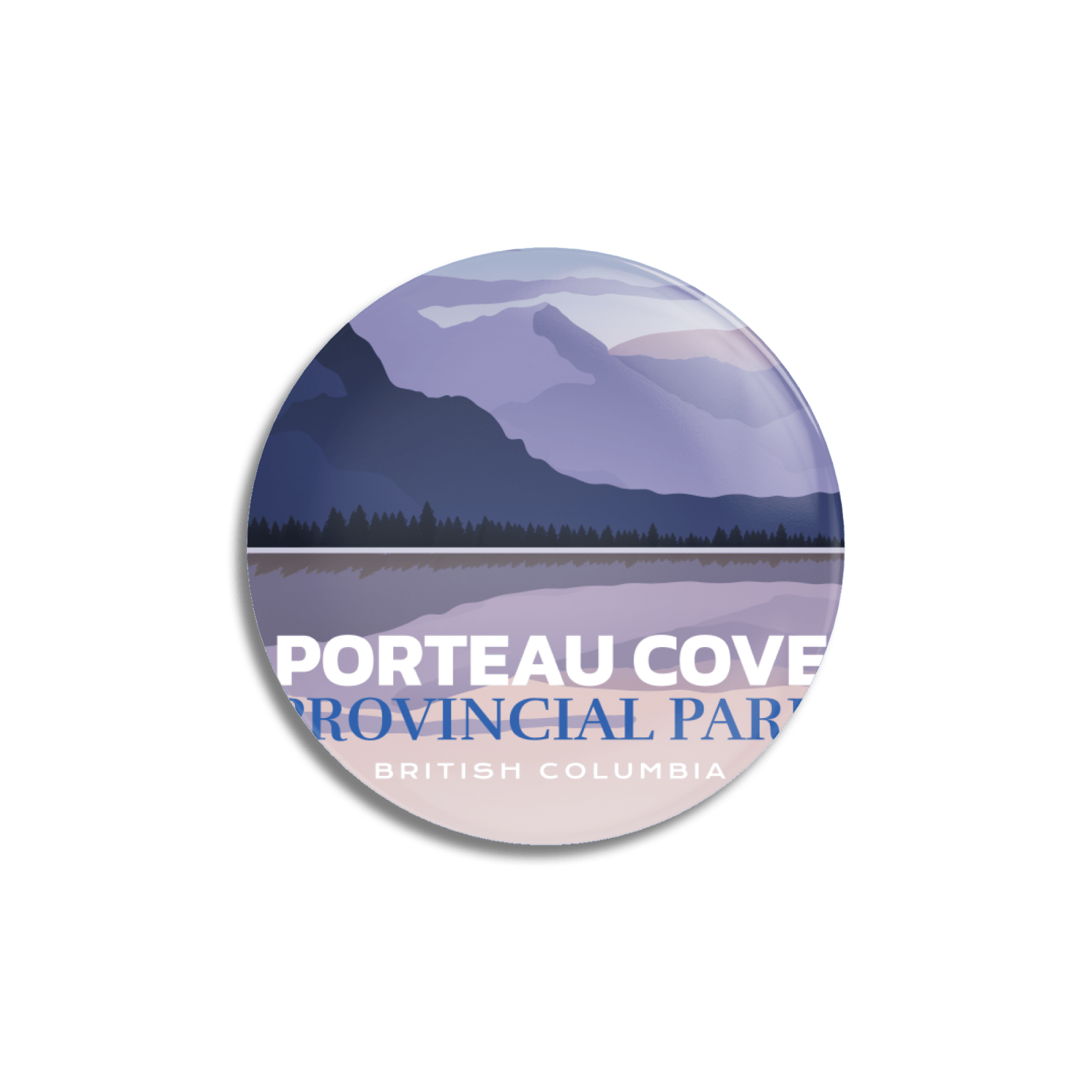 Porteau Cove Provincial Park of British Columbia Pinback Button, Canada Parks