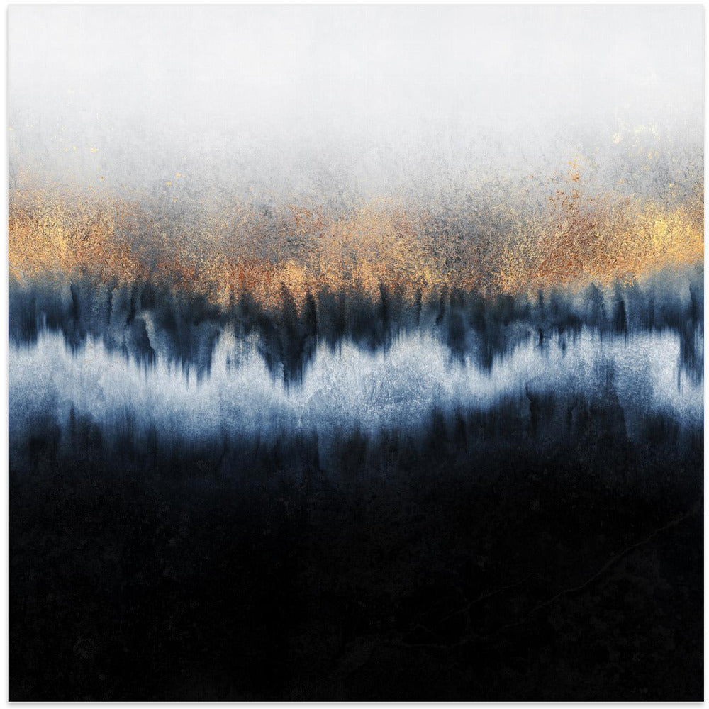 Art mural : Horizon doré abstrait