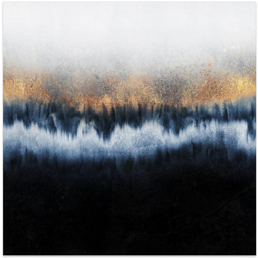 Art mural : Horizon doré abstrait