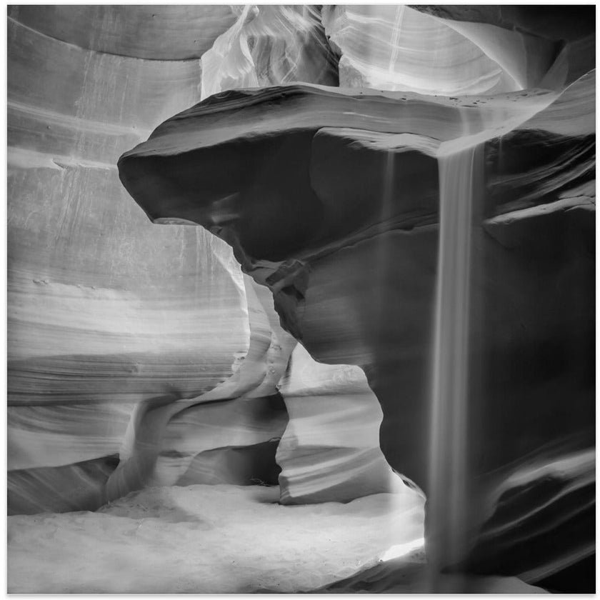 Art mural MONOCHROME ANTELOPE CANYON Sable coulé