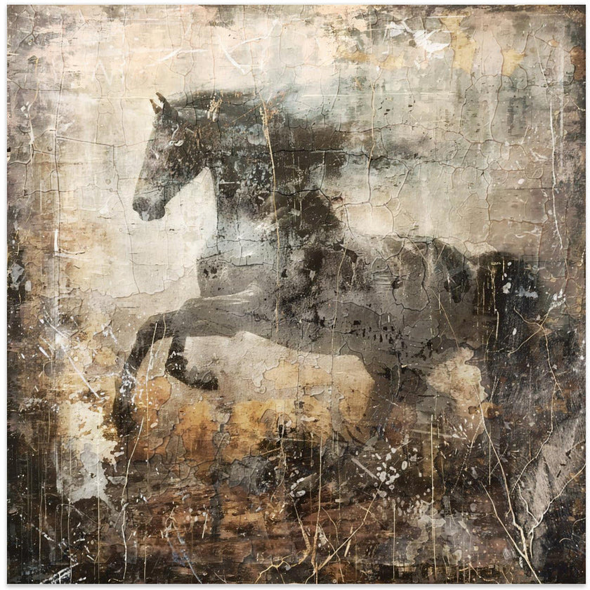 Wall art Horse Vintage Art Illustration 09