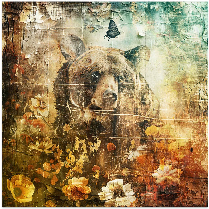 Wall art Floral Animals Vintage Art Illustration 06
