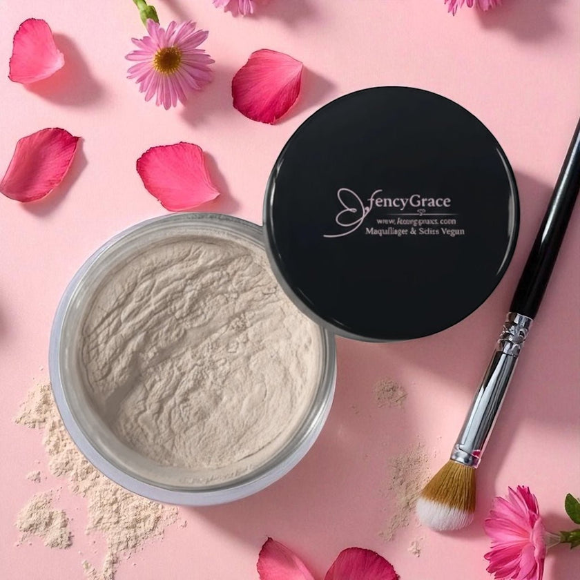 Poudre de Finition Vegan FencyGrace – Matifiante, Lissante & Longue Tenue