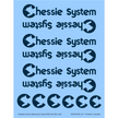 Precision Design Co. HO Early Chessie System Loco Hood Lettering Waterslide Decal Set NIB