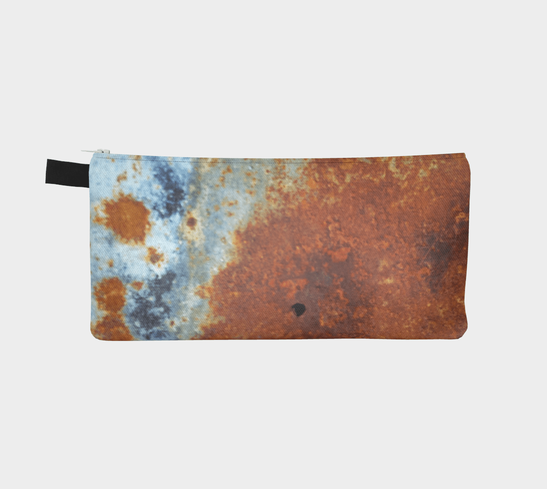 Zippered Cotton Canvas Pencil Case | Rust