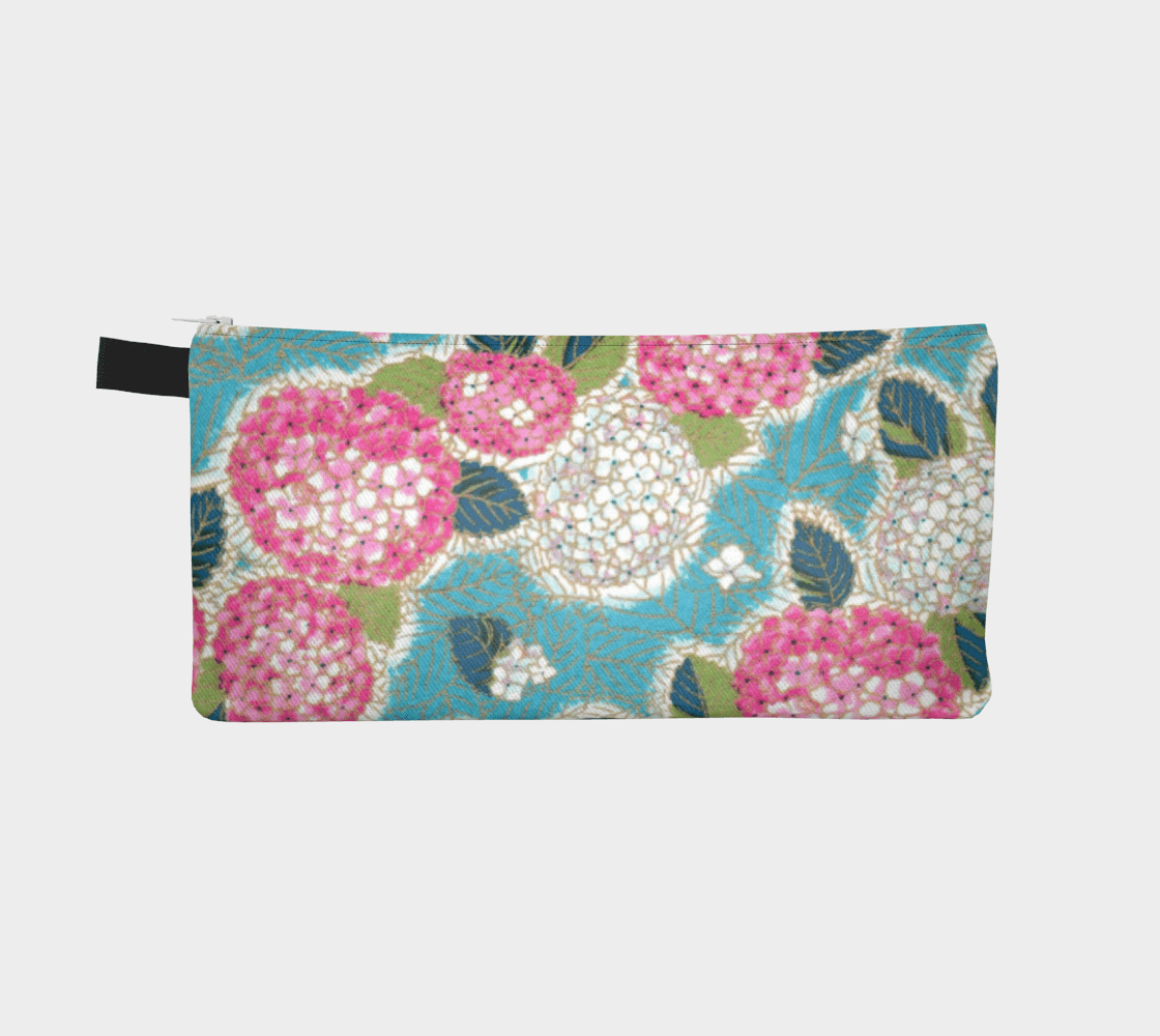 Zippered Cotton Canvas Pencil Case | Spring Blossom