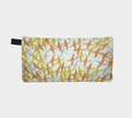 Zippered Cotton Canvas Pencil Case | Metallic Birds