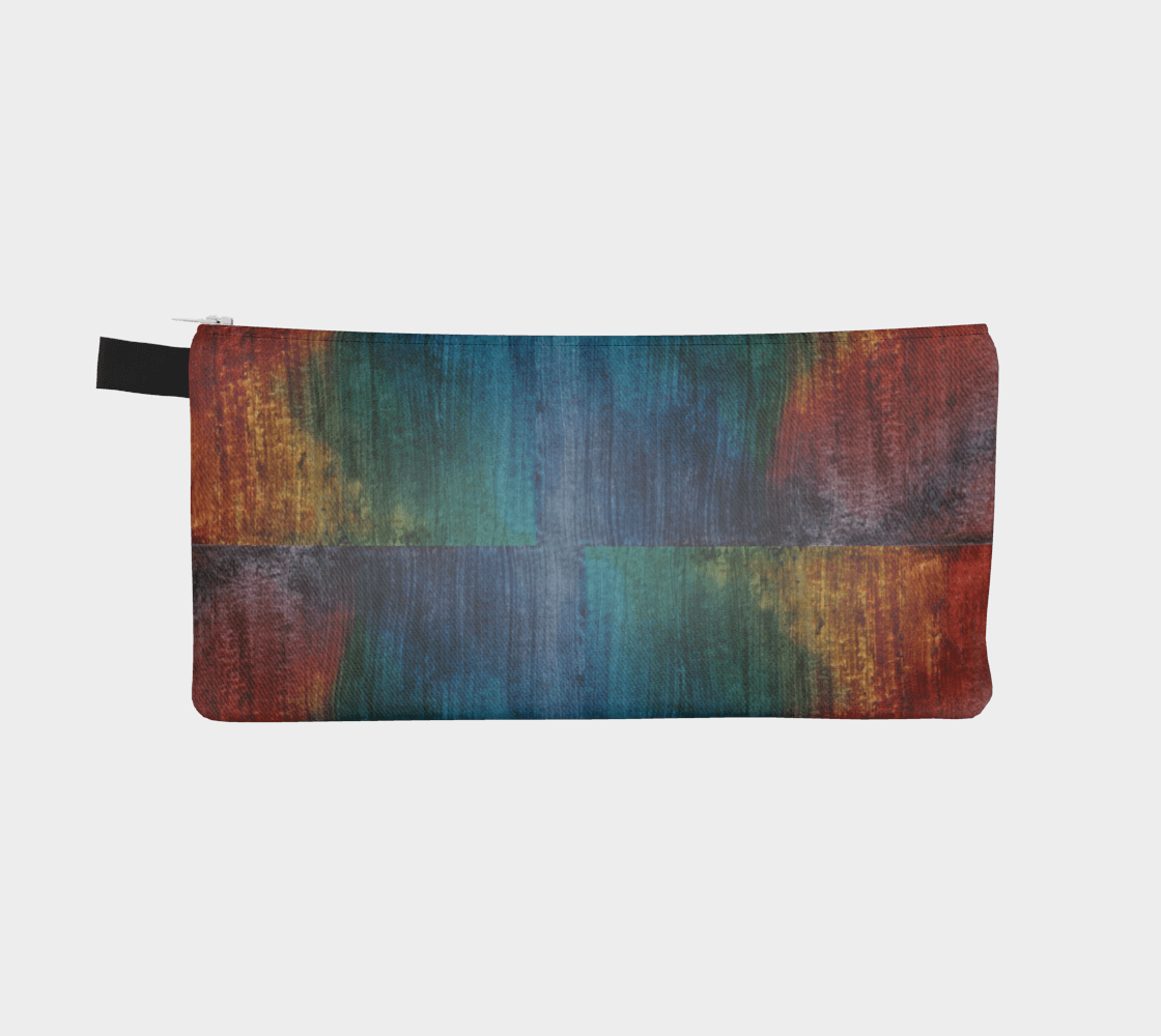 Zippered Cotton Canvas Pencil Case | Painted