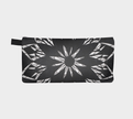 Zippered Cotton Canvas Pencil Case | Black Stained glass